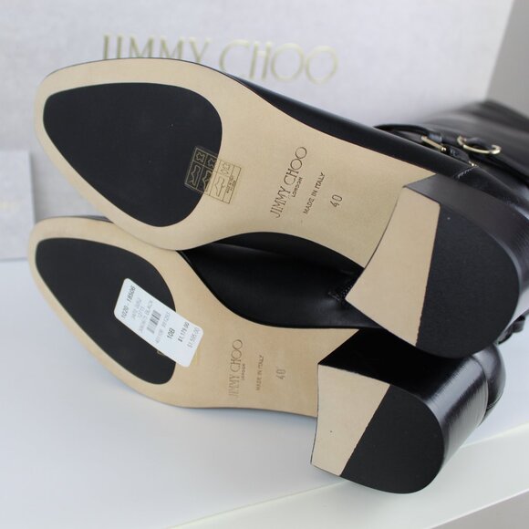 NEW JIMMY CHOO Huxlie 45mm Leather Boots - Work to Weekend - Picture 15 of 16